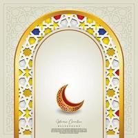 fundo criativo islâmico com design elegante de portão de mesquita