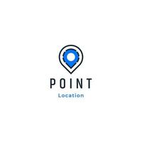 ponto, localização, modelo de design de ícone de logotipo gps vetor