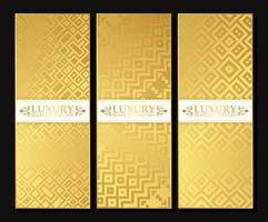 cartão vertical de padrão abstrato de ouro elegante