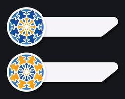 bandeira decorativa de mandala colorida vetor