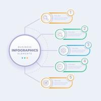 modelo de infográfico moderno de negócios de apresentação vetor