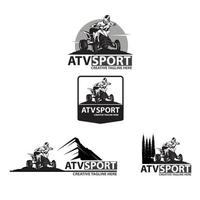 conjunto de logotipo de esporte atv vetor