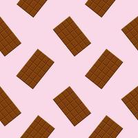 ilustração em vetor padrão sem costura de barra de chocolate