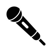 ícone de microfone isolado no fundo branco vetor