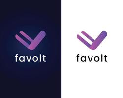 modelo de design de logotipo letra v e f vetor