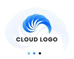 vetor de modelo de design de logotipo em nuvem