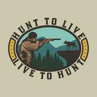 distintivo de emblema de caça e aventura vintage