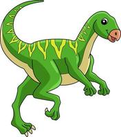 clipart colorido dos desenhos animados do dinossauro qantassaurus vetor
