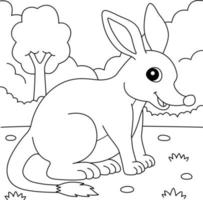 bilby animal para colorir para crianças vetor