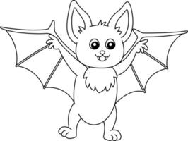 animal morcego para colorir isolado para crianças vetor