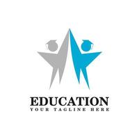 modelo de design de logotipo para educação vetor