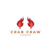 garra de camarão de caranguejo com frutos do mar e restaurante conceito logotipo vetor ícone símbolo ilustração design