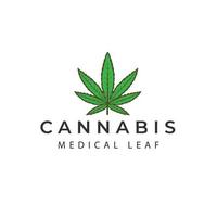 folha de cannabis logotipo vetor ícone símbolo ilustração design