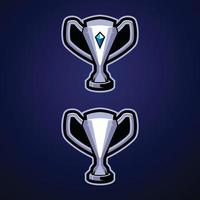 logotipo de esports de troféu vetor