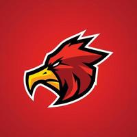 modelos de logotipo de esports de águia vermelha vetor
