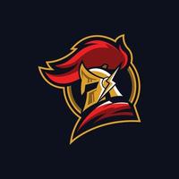 logotipo da mascote do cavaleiro guerreiro vetor