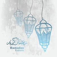 ilustração de fundo islâmico ramadan kareem vetor