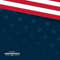feliz dia da independência 4 de julho com fundo de bandeira americana vetor