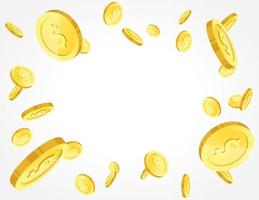fundo de ilustração de moedas de ouro vetor