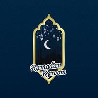 ilustração de fundo islâmico ramadan kareem vetor