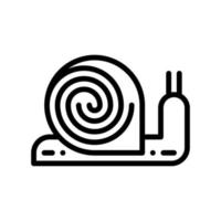 ícone de estilo de linha de caracol. ilustração vetorial para design gráfico, site, app vetor