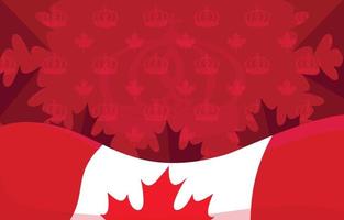 dia de vitória com fundo de bandeira do canadá