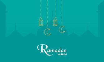 modelo de banner simples ramadan kareem vetor