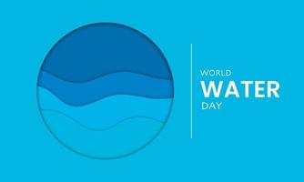 papel de onda de água do dia mundial da água vetor