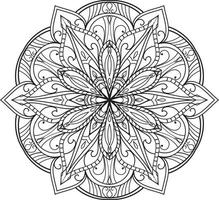 mandala de flores circulares em branco vetor grátis