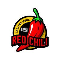 logotipo da pimenta vermelha vetor