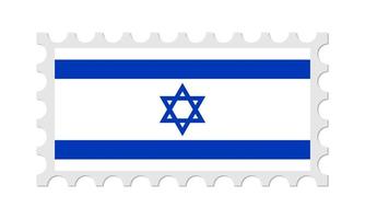 selo postal de Israel com sombra. ilustração vetorial. vetor