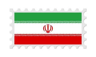 selo postal do Irã com sombra. ilustração vetorial. vetor