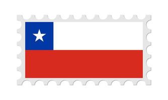 selo postal chile com sombra. ilustração vetorial. vetor