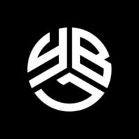 design de logotipo de carta ybl em fundo preto. conceito de logotipo de letra de iniciais criativas ybl. design de letra ybl. vetor