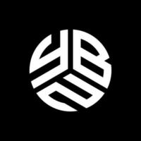 design de logotipo de carta ybn em fundo preto. conceito de logotipo de letra de iniciais criativas ybn. design de letra ybn. vetor