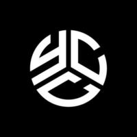 design de logotipo de carta ycc em fundo preto. conceito de logotipo de letra de iniciais criativas ycc. design de letras ycc. vetor
