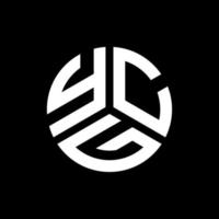 design de logotipo de carta ycg em fundo preto. conceito de logotipo de letra de iniciais criativas ycg. design de letra ycg. vetor