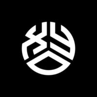 design de logotipo de carta xyo em fundo preto. conceito de logotipo de letra de iniciais criativas xyo. design de letras xyo. vetor