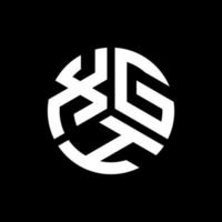 design de logotipo de letra xgh em fundo preto. conceito de logotipo de letra de iniciais criativas xgh. design de letras xgh. vetor