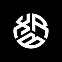 design de logotipo de carta xrb em fundo preto. conceito de logotipo de letra de iniciais criativas xrb. design de letra xrb. vetor