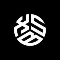 design de logotipo de carta xsb em fundo preto. conceito de logotipo de letra de iniciais criativas xsb. design de letra xsb. vetor