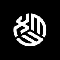 xmw carta logotipo design em fundo preto. conceito de logotipo de letra de iniciais criativas xmw. design de letra xmw. vetor