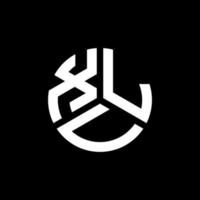 xlv carta logotipo design em fundo preto. xlv conceito de logotipo de letra inicial criativa. design de letras xlv. vetor