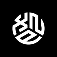 design de logotipo de carta xnp em fundo preto. conceito de logotipo de letra de iniciais criativas xnp. design de letra xnp. vetor
