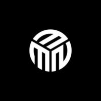 design de logotipo de carta mmn em fundo preto. conceito de logotipo de letra de iniciais criativas mmn. design de letras mmn. vetor