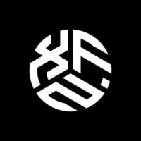 design de logotipo de carta xfn em fundo preto. conceito de logotipo de letra de iniciais criativas xfn. design de letra xfn. vetor