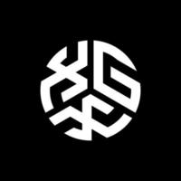 design de logotipo de letra xgx em fundo preto. conceito de logotipo de letra de iniciais criativas xgx. design de letras xgx. vetor