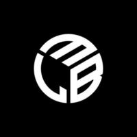 design de logotipo de carta mlb em fundo preto. conceito de logotipo de letra de iniciais criativas da mlb. design de letras mlb. vetor