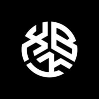design de logotipo de carta xbk em fundo preto. conceito de logotipo de letra de iniciais criativas xbk. design de letra xbk. vetor