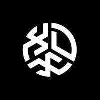 design de logotipo de carta xdx em fundo preto. conceito de logotipo de letra de iniciais criativas xdx. design de letras xdx. vetor